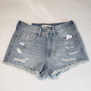 BULLHEAD : Distressed High Rise Jean Shorts